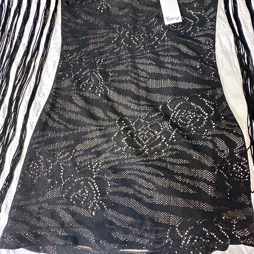 Rare Sky brand black lace, mini dress, size small. NEW WITH TAGS - Picture 5 of 7